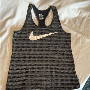 Nike Women's Black and White Tank Top